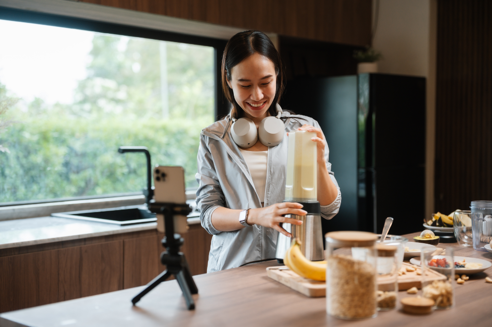 Creative team member with camera